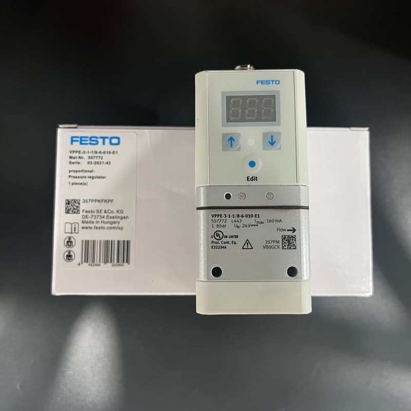 Festo VPPE-3-1-1/8-6-010-E1 557772: A Proportional Pressure Valve Designed for Simple Control Tasks